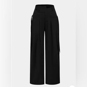 Elegant Black Wide-Leg Trousers